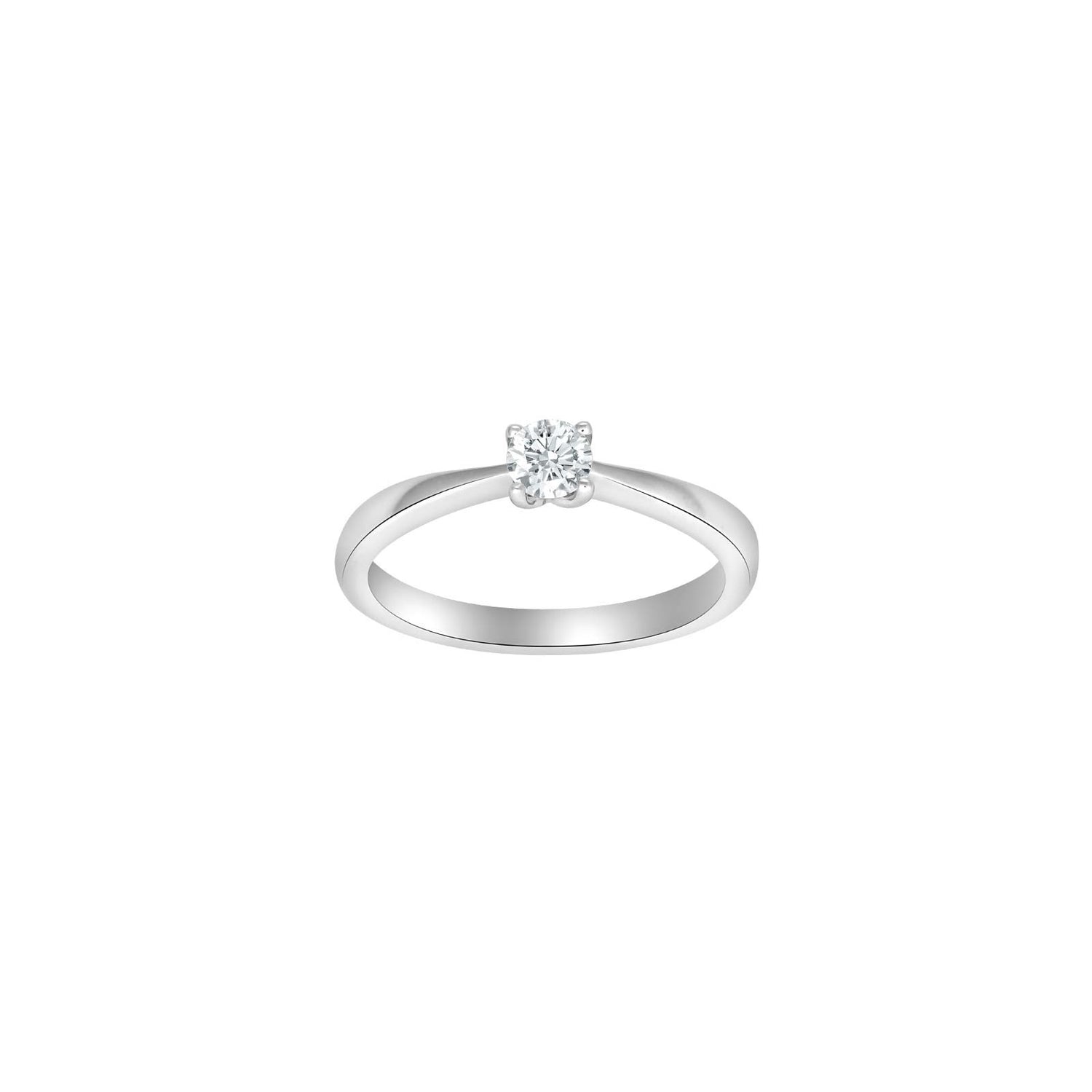 HEART 14kt. Weissgoldring m/dia. 0.25ct W/SI