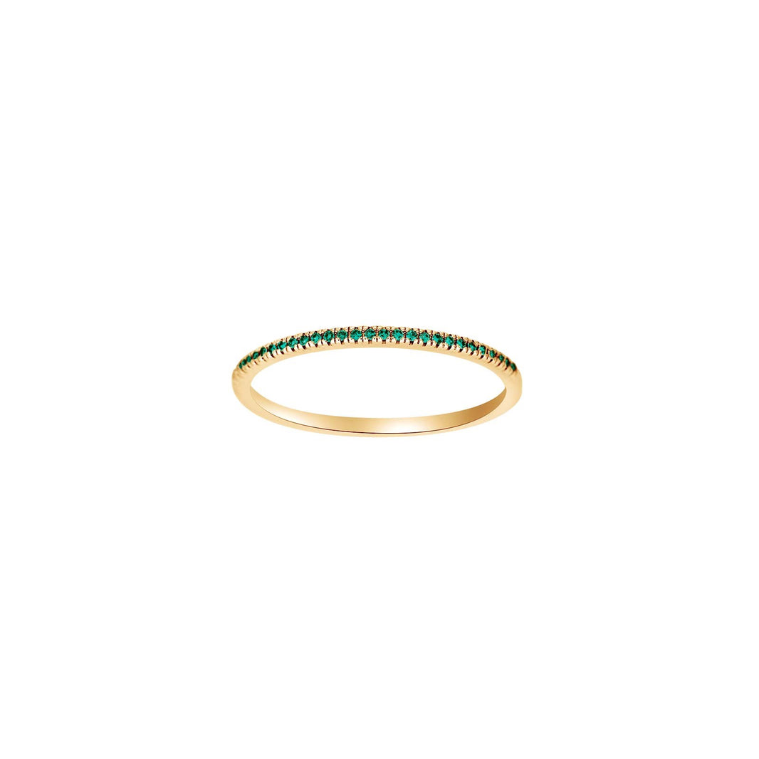 HEART 14ct. gold ring w/emerald