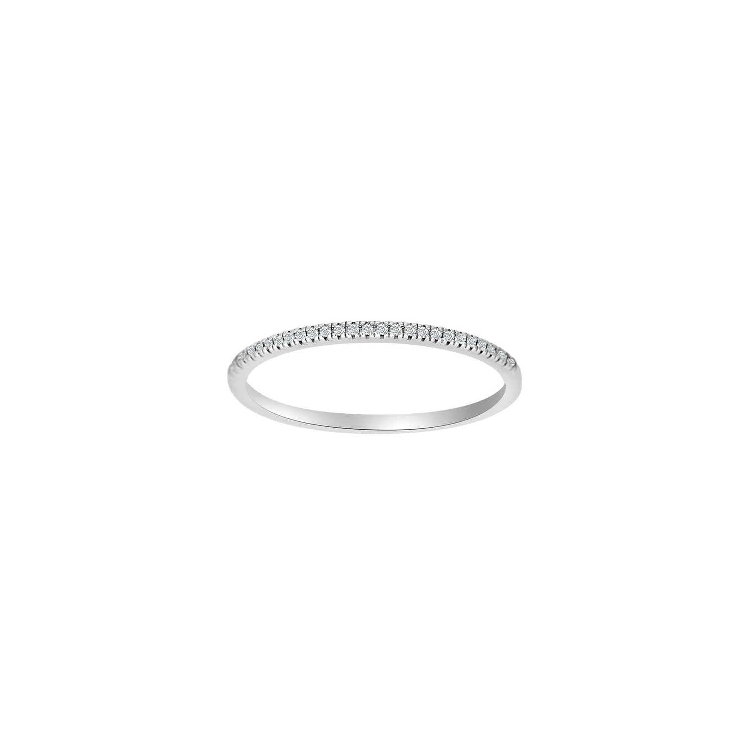 HEART 14ct. whitegold ring m/dia. 0.05ct W/SI