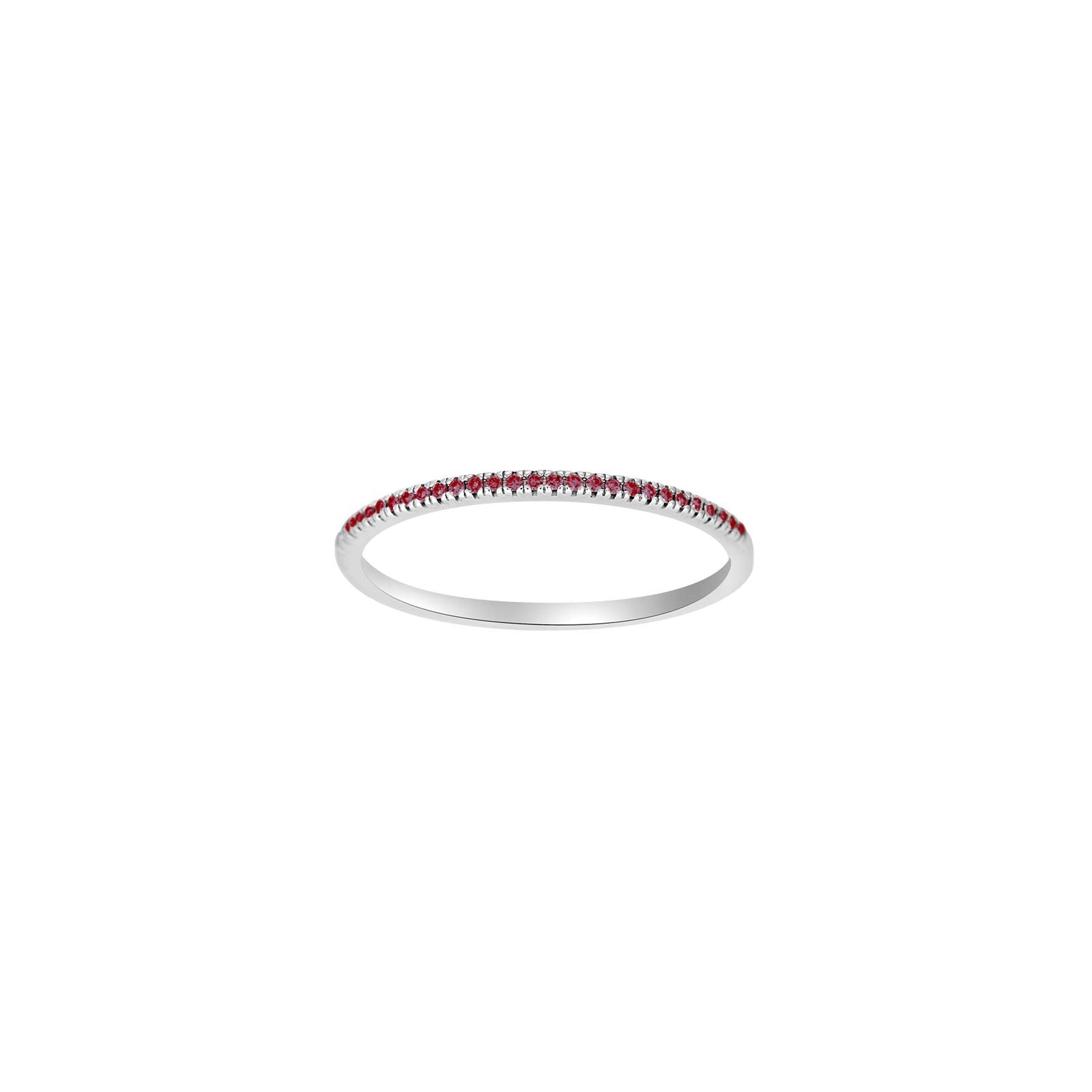 HEART 14kt. Weissgoldring m/Rubin