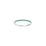 HEART 14kt. Weissgoldring m/Smaragd