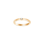 HEART 14kt. guldring m/dia. 1 x 0.03ct W/SI