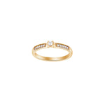 HEART 14kt. guldring m/dia. 0.13ct W/SI