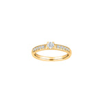 HEART 14kt. guldring m/dia. 0.40ct W/SI