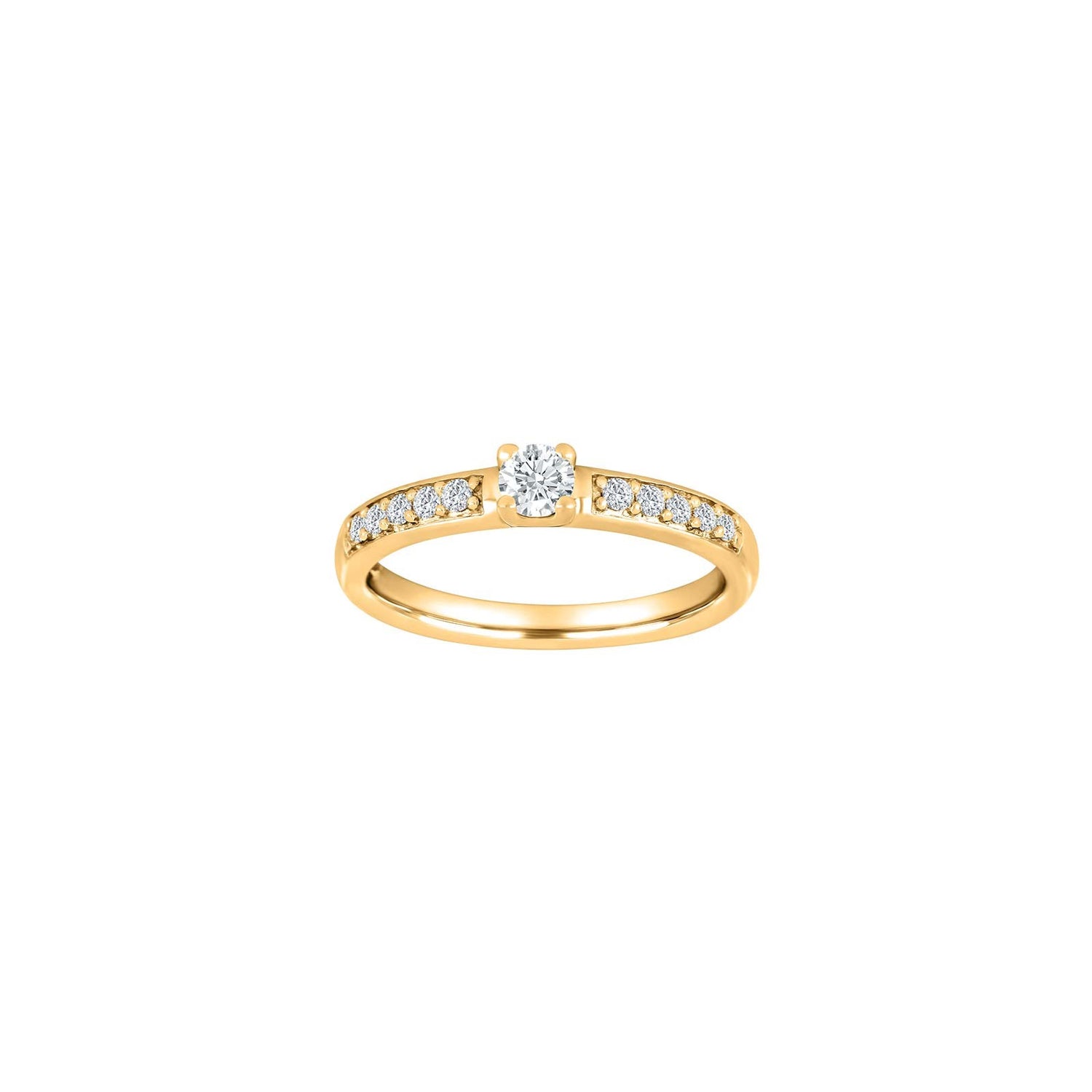 HEART Goldring m/dia. 0.40ct W/SI