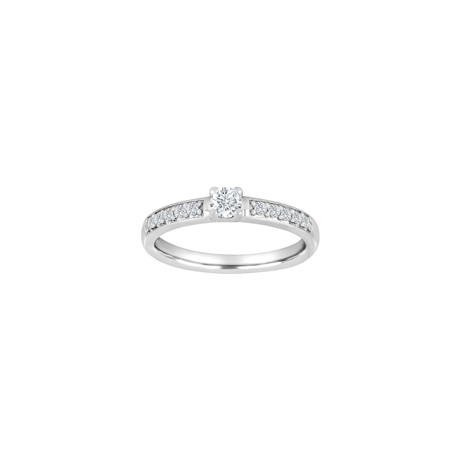 HEART 14kt. hvidguldsring m/dia. 0.40ct W/SI