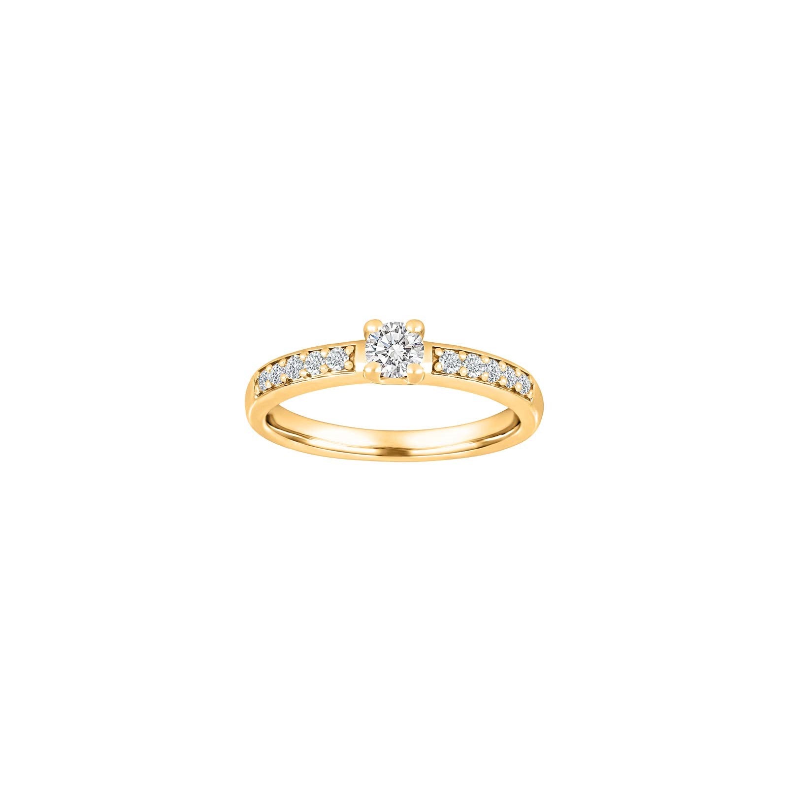 HEART 14ct. gold ring w/dia. 0.50ct W/SI