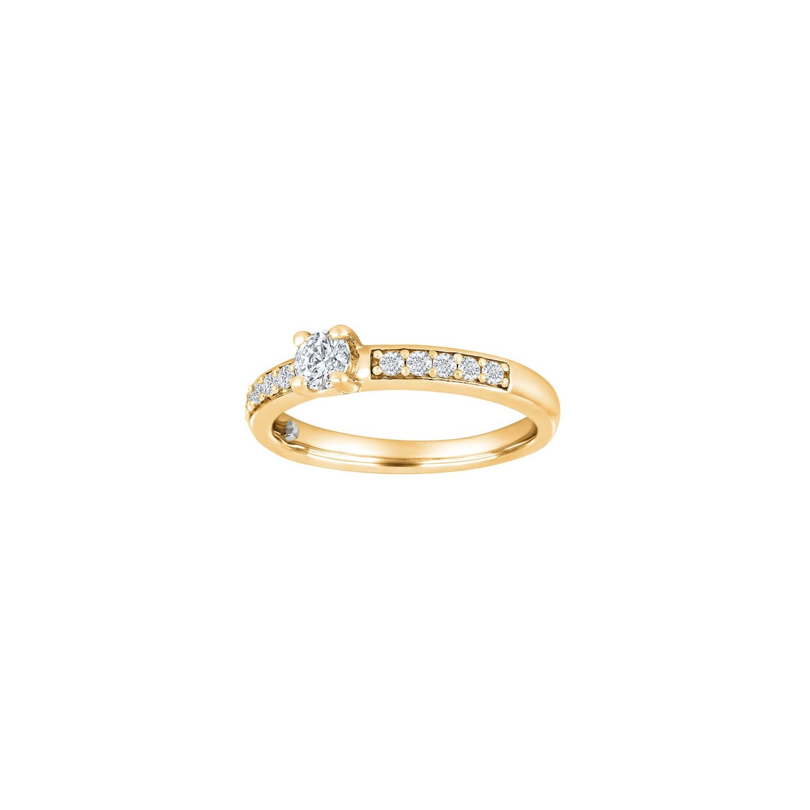 HEART 14kt. guldring m/dia. 0.50ct WSI