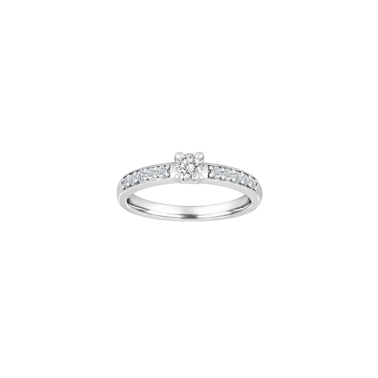 HEART Weissgoldring m/dia. 0.50ct W/SI