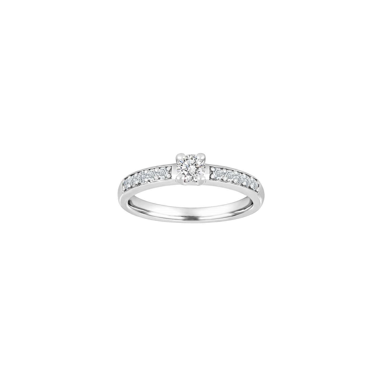 HEART 14kt. hvidguldsring m/dia. 0.50ct W/SI