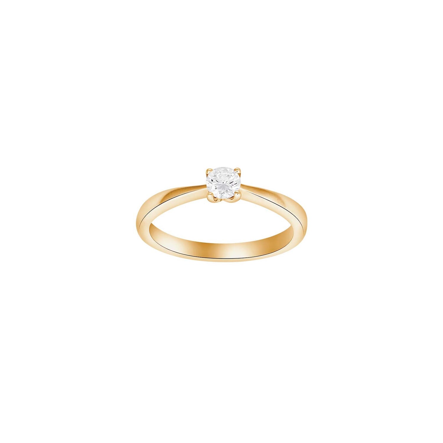 HEART 14kt. Goldring m/dia. 0.30ct W/SI