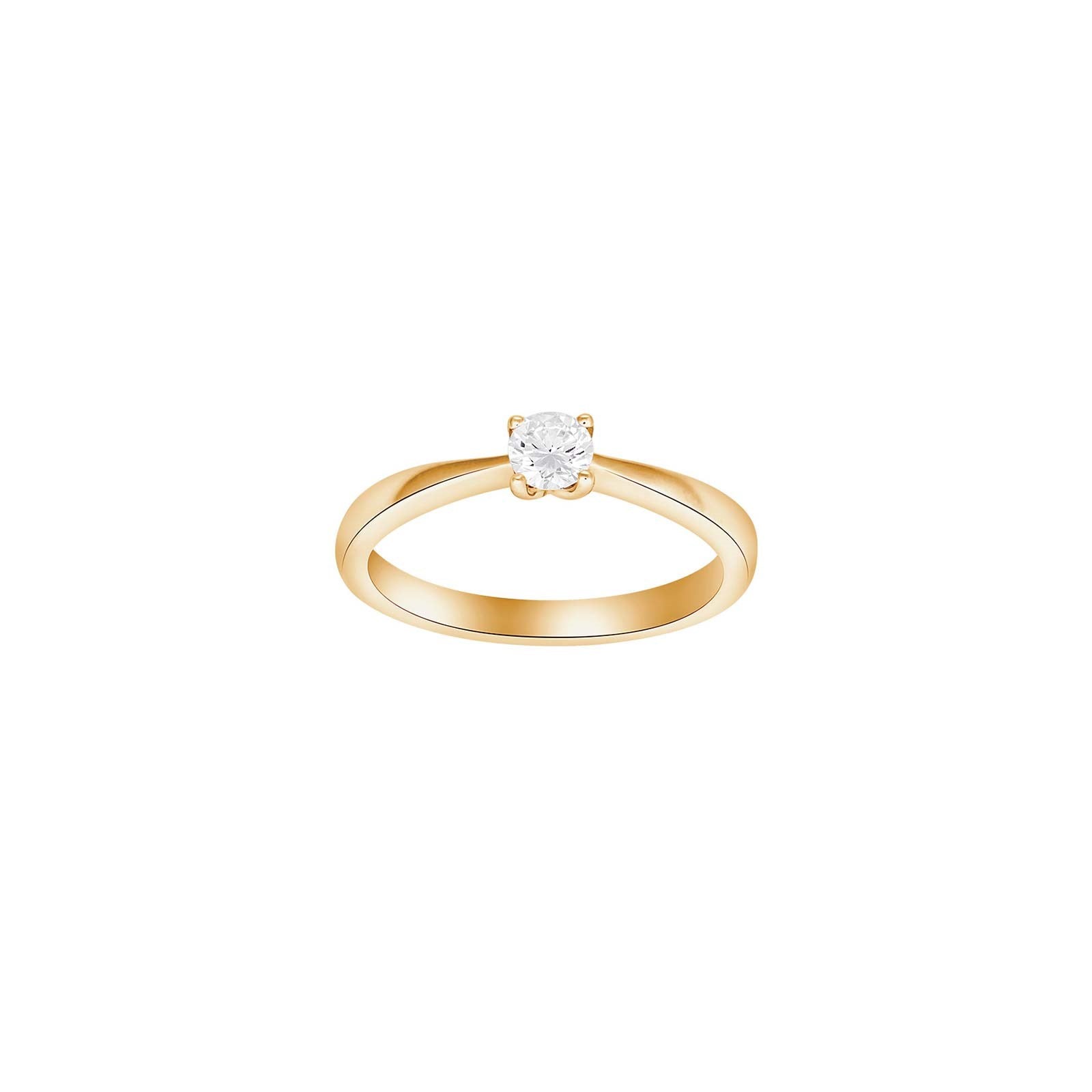 HEART 14kt. guldring m/dia. 0.30ct W/SI