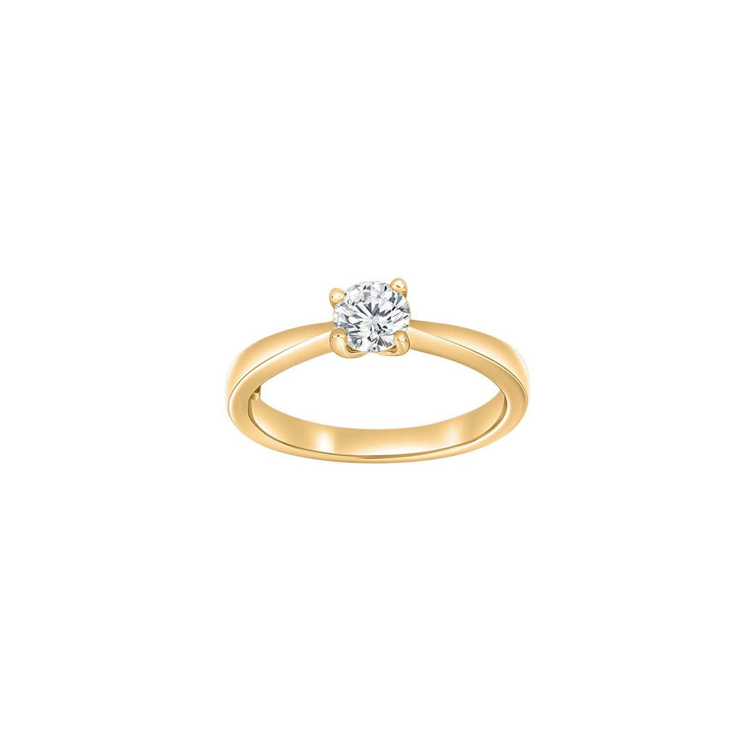 HEART 14ct. gold ring w/dia. 0.50ct W/SI