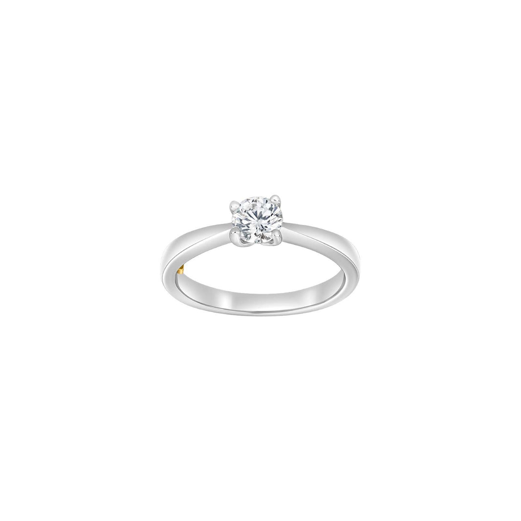 HEART 14ct. whitegold ring w/dia. 0.50ct W/SI