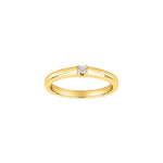 14kt. Allianzring m/dia. 1x0.05ct W/SI