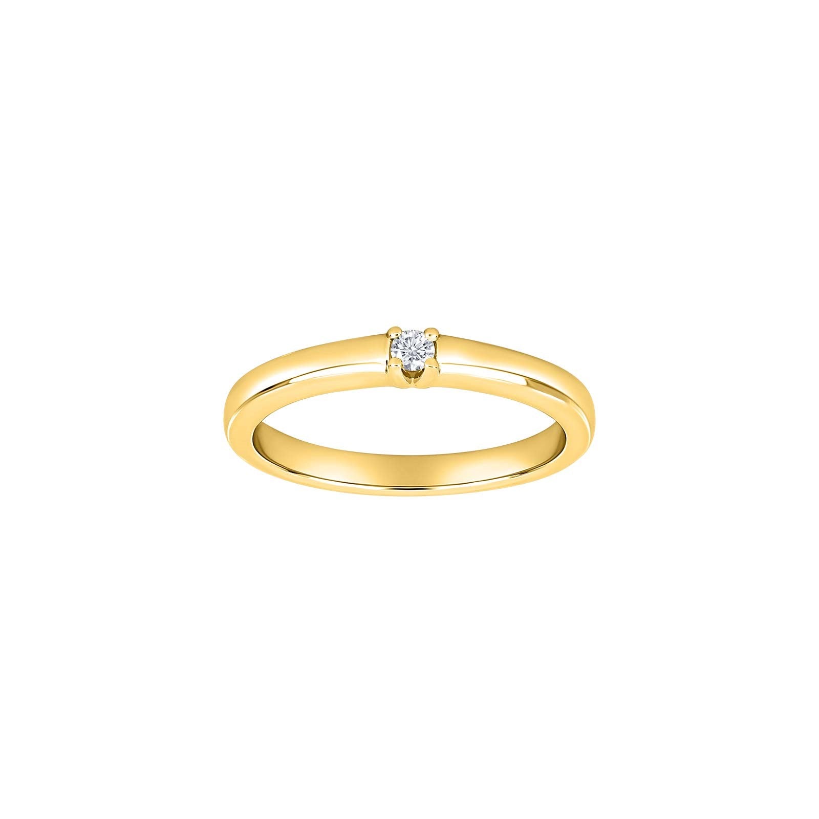 14kt. Allianzring m/dia. 1x0.05ct W/SI