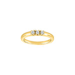 14kt. Allianzring m/dia. 3x0.05ct W/SI