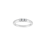 14kt. Weissgold Allianzring m/dia. 3x0.05ct W/SI