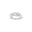 Silver rhododendron. heart ring