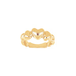 Silver rhododendron. heart ring