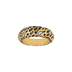 Sølv rhod. ring Leopard
