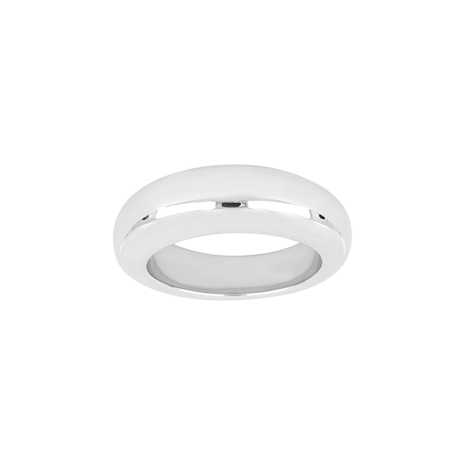 Silber rhodinierter Ring glänzend - Rhodiniert / 58