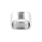 Silver rhodium-plated ring KvadratStor