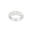 Silber rhodinierter Twisted Ring glänzend