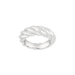 Sølv rhodineret Twistet ring blank