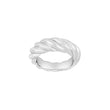 Sølv rhodineret Twistet ring mat