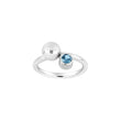 Silberner Rhododendronring Color mit London-Topas