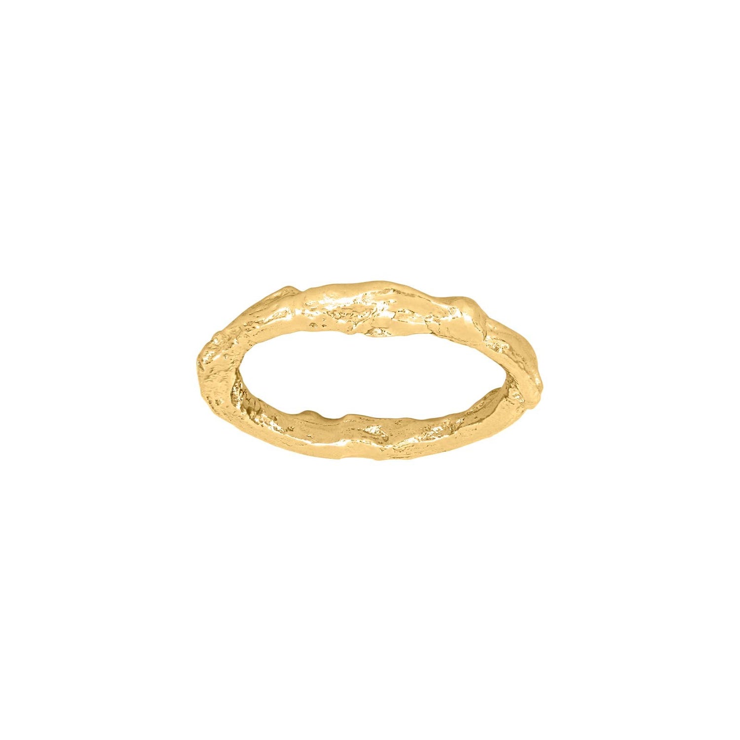 Silber rhodinierter RingStructure - Vergoldet / 56
