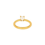 Silver-gilt ring w/ freshwater pearl