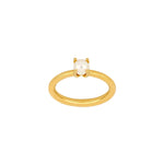 Silver-gilt ring w/ freshwater pearl