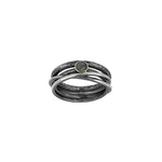 Silber + Oxid. mit Labradoritring