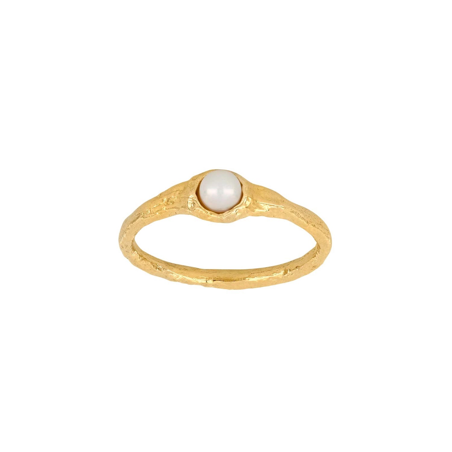 8ct. gold ring w/ freshwater pearl
