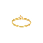 8kt. Gold Ring m/champagne cz