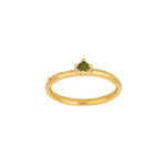 8kt. Gold Ring m/grünem cz