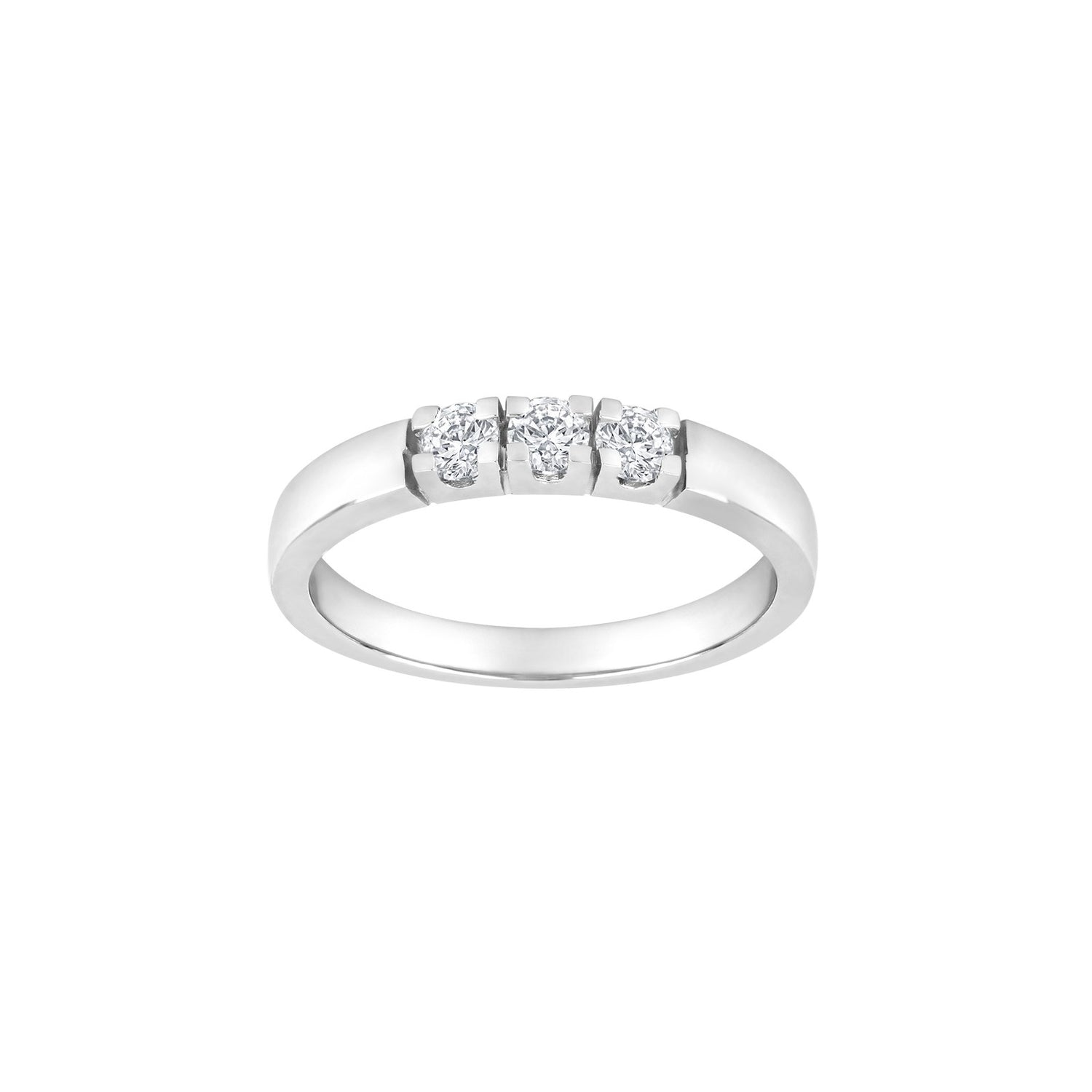 Silberring mit Zirkonia - Rhodiniert / 60