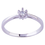 Silver ring with CZ