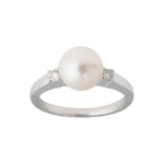 Weissgoldring 585 m. FWKP und 0,10carat TW/SI