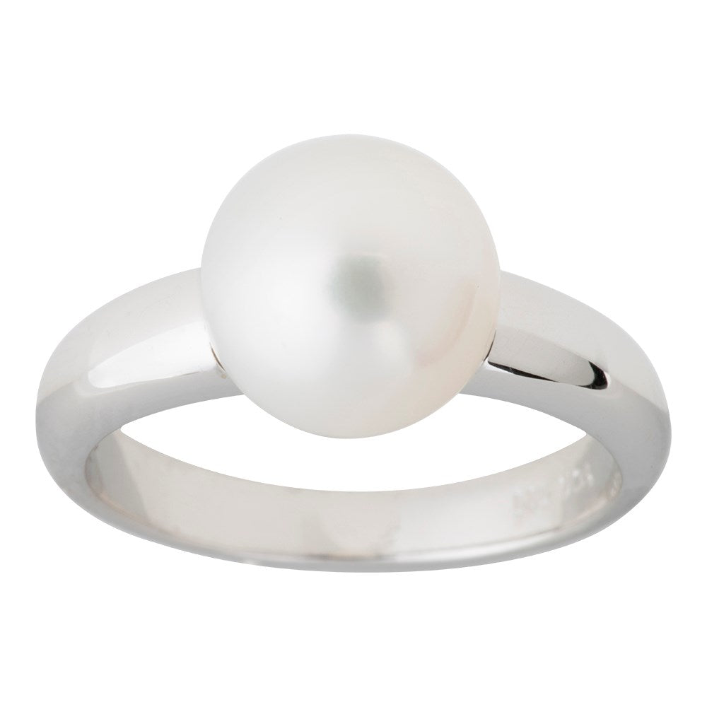 14 kt. Weißgoldring mit FVKP.
