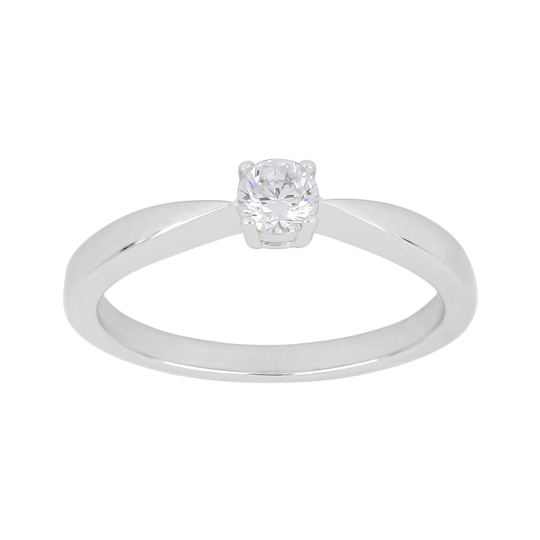 Rod. silver ring with CZ