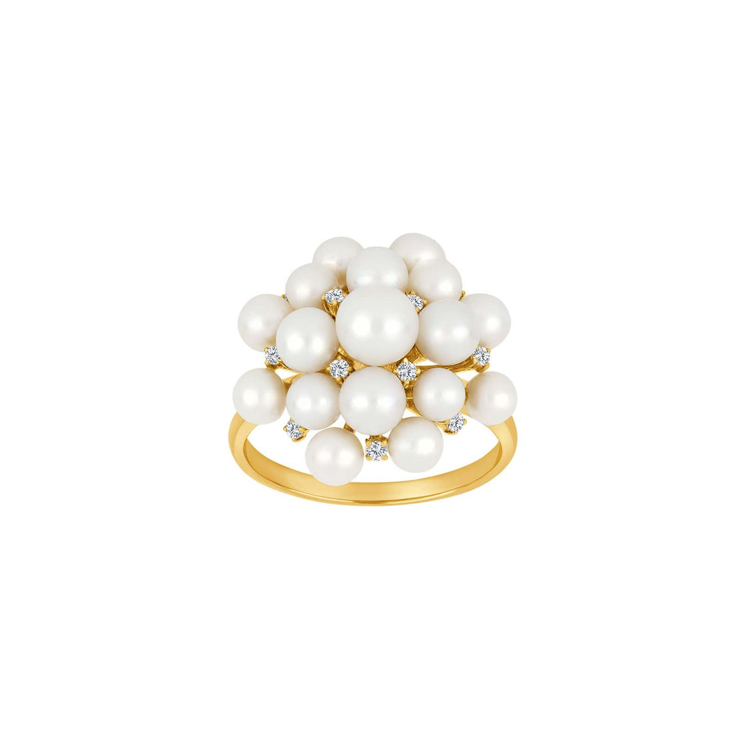 14kt. Gold Ring m. 0,11ct. TW/SI und FWT