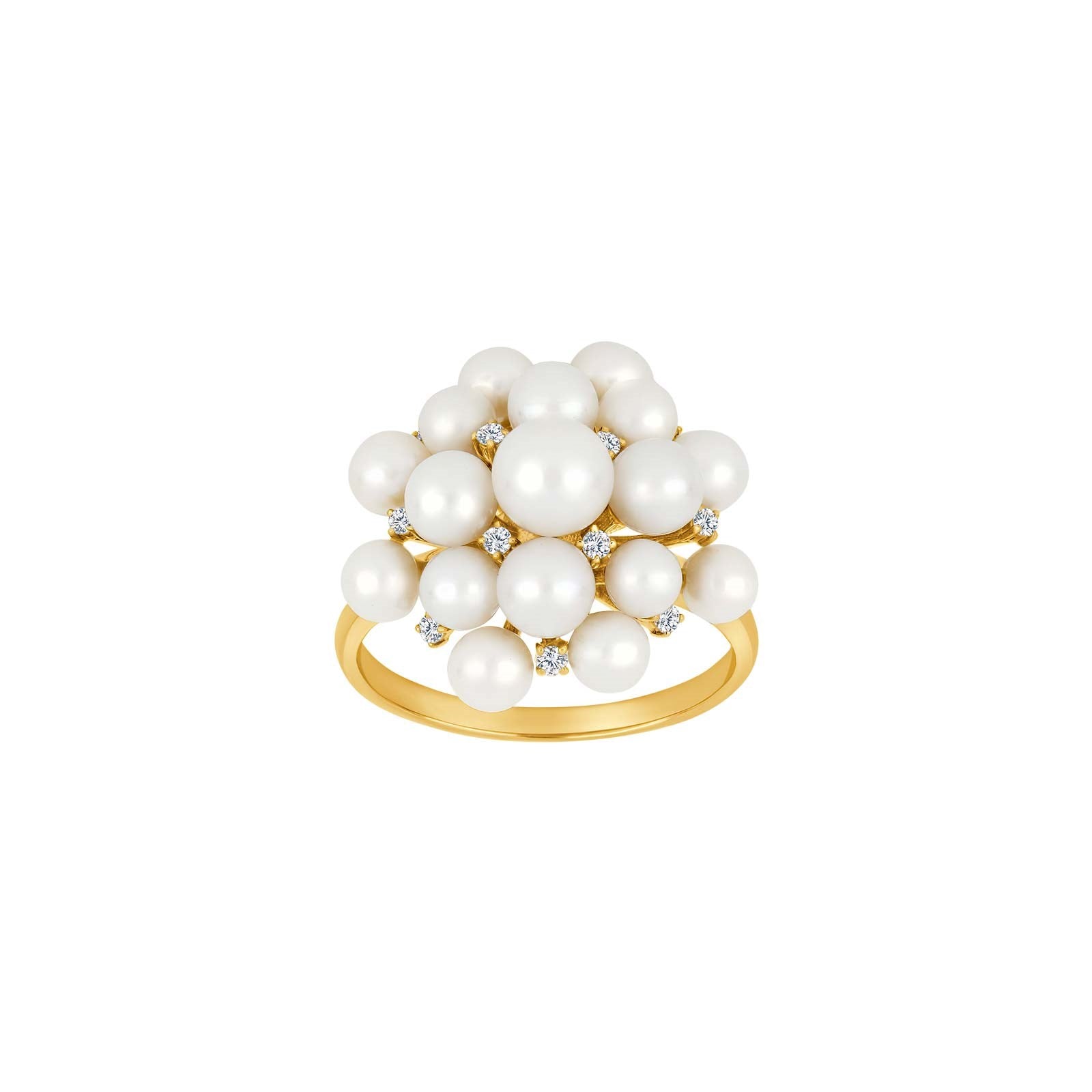 14ct. gold ring w. 0,11ct. TW/SI and FWT
