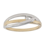 14 carat bicolor ring with 0,03carat TW/SI