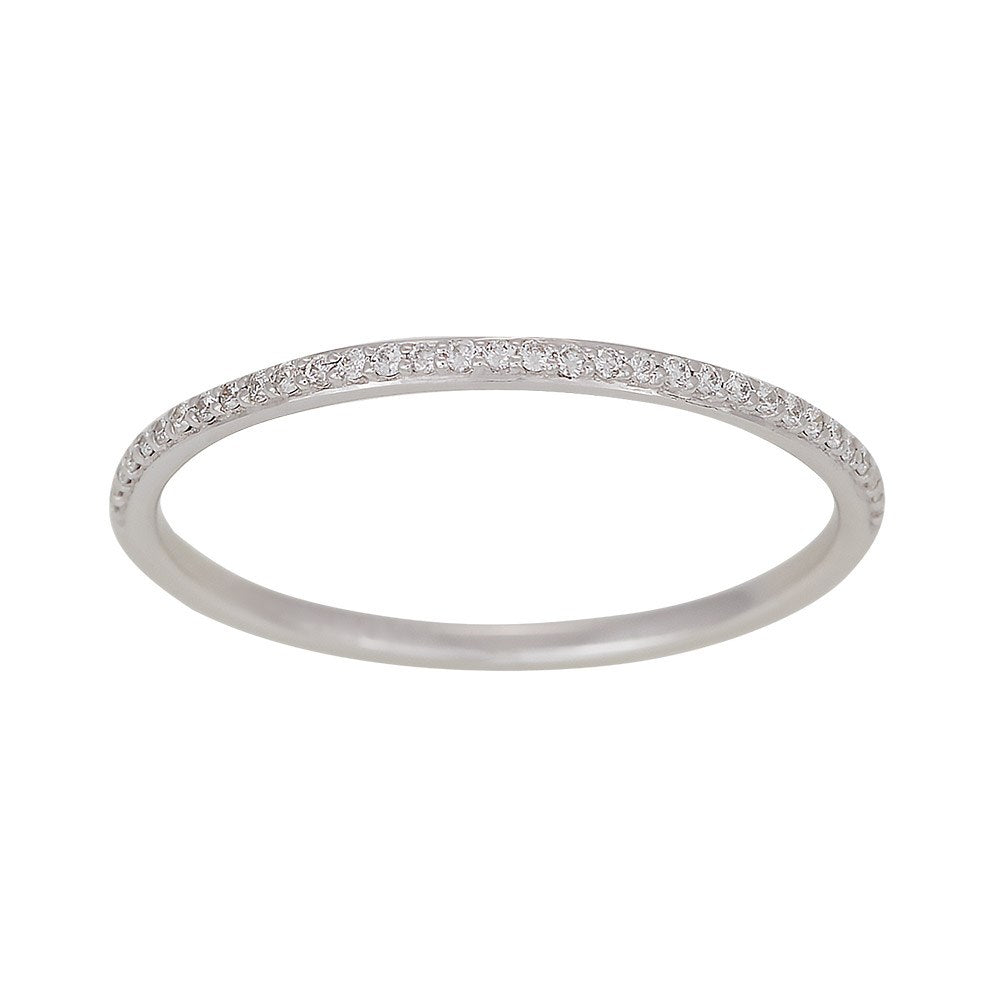 14kt. hvg. ring med 0,08ct TW/SI