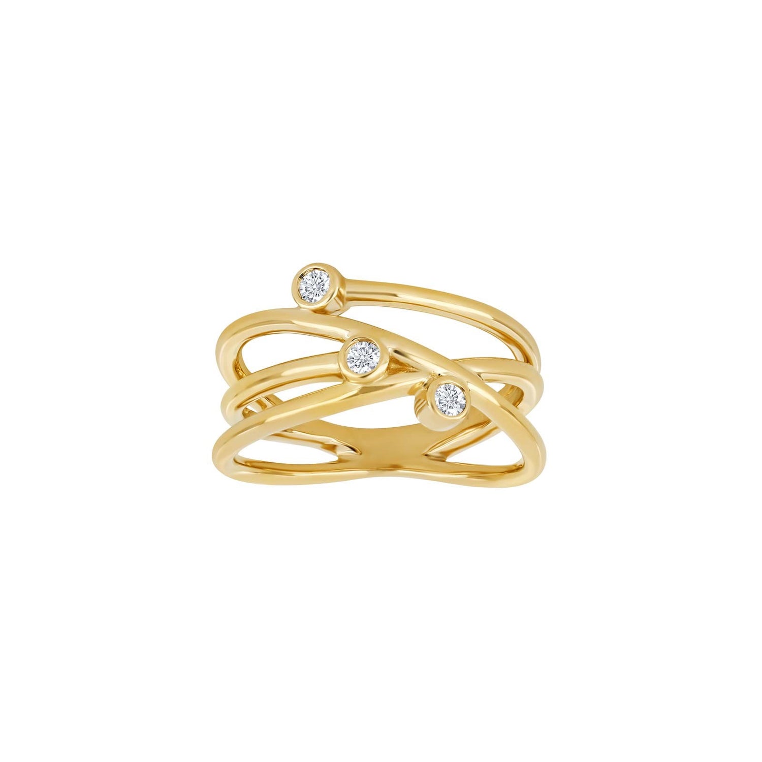 Goldring 585 m. 3 x 0.04ct W/SI