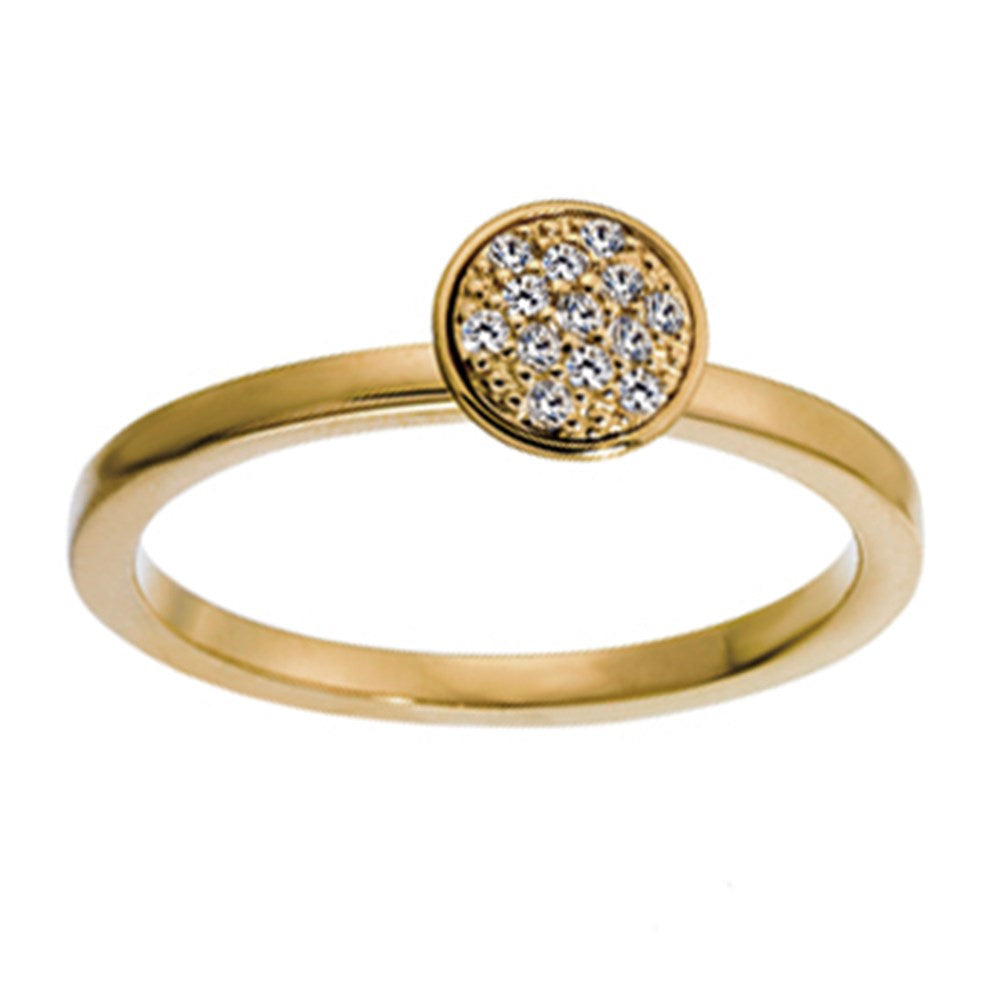 14kt Ring mit 0,100ct w/si