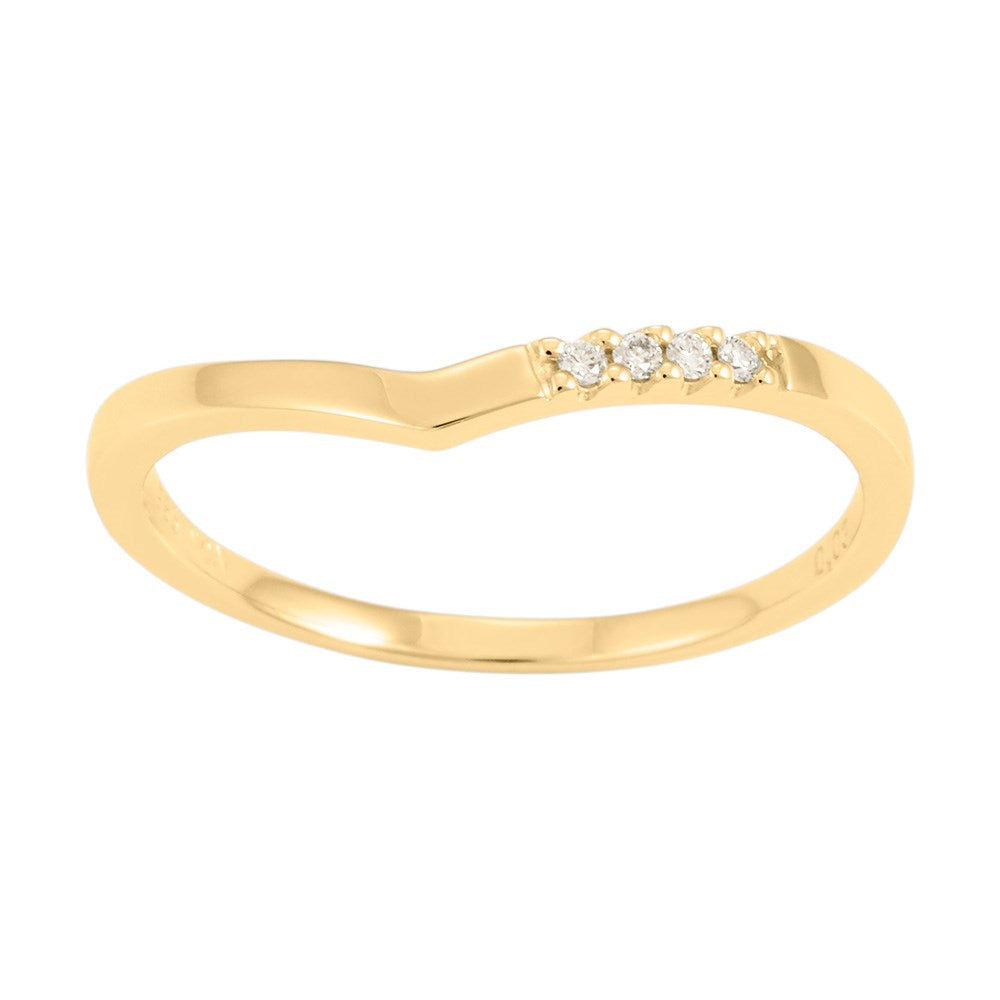 14 kt. gold ring w/dia 0.030ct W/SI
